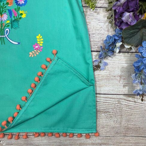unik Infants and Little Girls Traditional Mexican Embroidered Cotton Dresses in Saudi Arabia