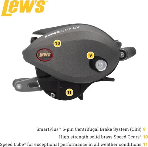 بكرة الطعم البكرة SuperDuty GX3 Speed Spool Baitcast من Lew's in Kuwait