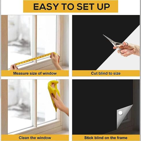 ستائر تعتيم محمولة مقاس 118 بوصة × 57 بوصة، ظلال تعتيم للنوافذ 100%، ستارة تعتيم عمياء، غطاء نافذة معتم لغرفة النوم، والسفر، وحضانة الأطفال، والمكتب (118 بوصة × 57 بوصة) in Kuwait