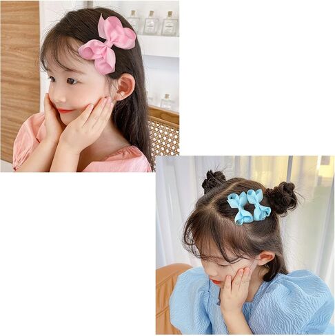 3pcs Baby Glitter Bows Hair Clips Little Girls Toddler Infants Alligator Clip Hair Accessories (Navy Blue) in Saudi Arabia