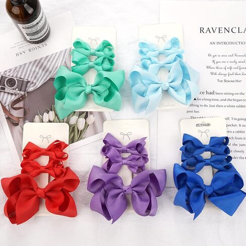 3pcs Baby Glitter Bows Hair Clips Little Girls Toddler Infants Alligator Clip Hair Accessories (Navy Blue) in Saudi Arabia