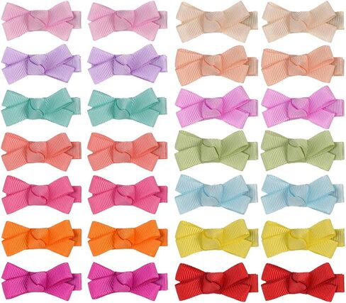 EEBON No Slip Baby Hair Clips Small Hair Bows Toddler Hair Accessories Baby Girls Barrettes Fully Covered 30pcs in Kuwait