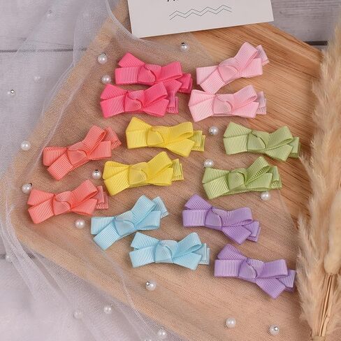 EEBON No Slip Baby Hair Clips Small Hair Bows Toddler Hair Accessories Baby Girls Barrettes Fully Covered 30pcs in Kuwait