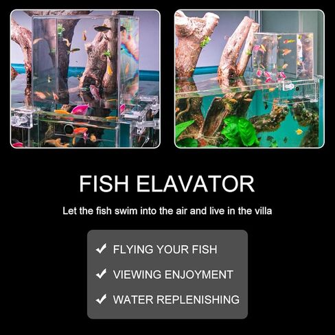 نانيزو حوض اسماك ذو ضغط سلبي، مصعد اسماك مقلوب مفرغ من الهواء لمنطقة السباحة، ديكور حوض السمك المعلق بتفريغ الهواء in Kuwait
