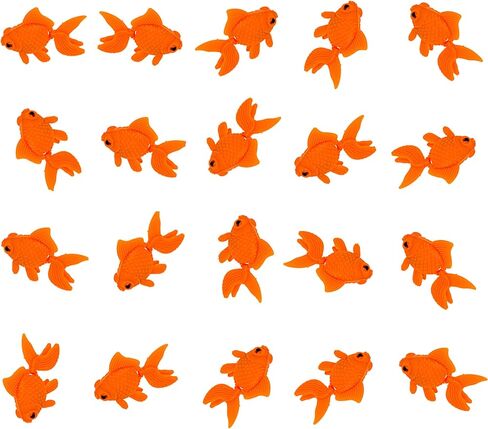 ناكوموكي 20 قطعة من الاسماك الاصطناعية البلاستيكية العائمة لحوض السمك الاصطناعي، سمكة ذهبية وبرتقالية لتزيين حوض السمك والنافورة in Kuwait