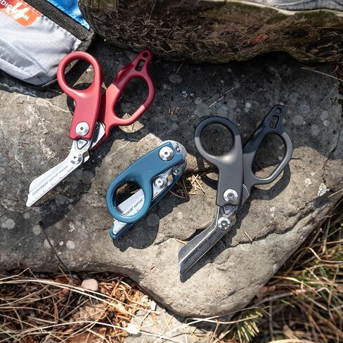 LEATHERMAN، مقصات طوارئ Raptor Response مع قاطع حلقي ومفتاح خزان الأكسجين، صنع في الولايات المتحدة الأمريكية، رمادي in Kuwait