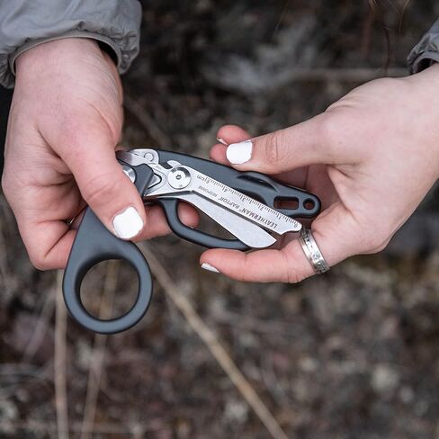 LEATHERMAN، مقصات طوارئ Raptor Response مع قاطع حلقي ومفتاح خزان الأكسجين، صنع في الولايات المتحدة الأمريكية، رمادي in Kuwait