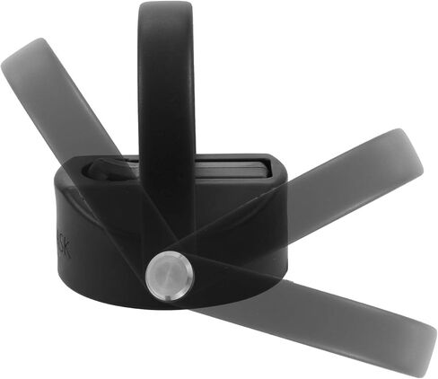 IRON °FLASK Flex Straw Lid for Wide Mouth Insulated Sports Water Bottles, Simple BPA Free, 2 Lids, 4 Straws, 2 Cleaning Brushes (Black) in Kuwait