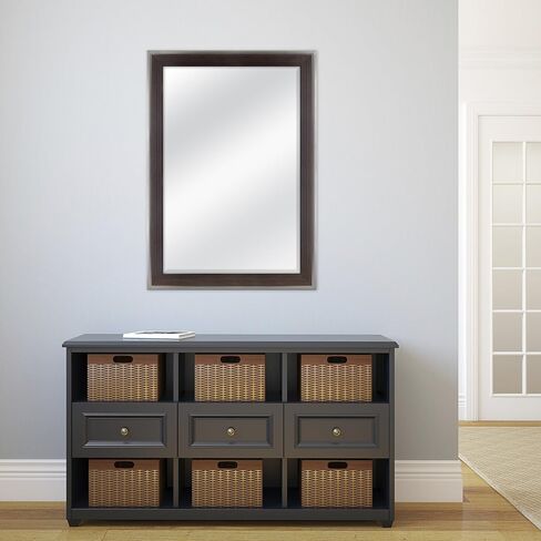 MCS Wall Mount 22x28 Inch Ridged Mirror, 27x33 Inch Overall Size, Silver (20580) in Saudi Arabia