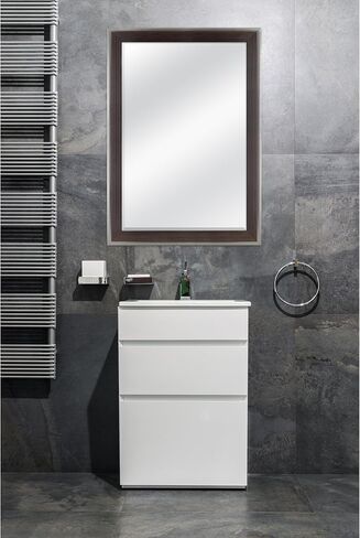 MCS Wall Mount 22x28 Inch Ridged Mirror, 27x33 Inch Overall Size, Silver (20580) in Saudi Arabia