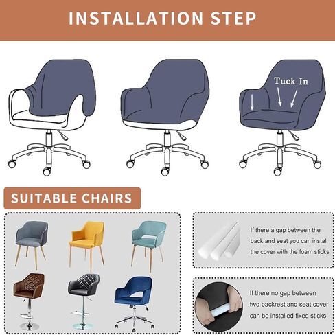 أغطية كراسي غرفة الطعام القابلة للتمدد من Eco-Ancheng، غطاء كرسي خلفي منحني من قماش الجاكار، غطاء كرسي بذراعين، غطاء كرسي مكتب، غطاء Sliopcover حديث منحني للذراعين الخلفي، واقي كرسي لغرفة المعيشة in Kuwait