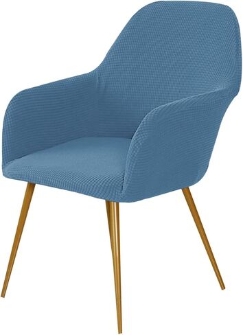 أغطية كراسي غرفة الطعام القابلة للتمدد من Eco-Ancheng، غطاء كرسي خلفي منحني من قماش الجاكار، غطاء كرسي بذراعين، غطاء كرسي مكتب، غطاء Sliopcover حديث منحني للذراعين الخلفي، واقي كرسي لغرفة المعيشة in Kuwait