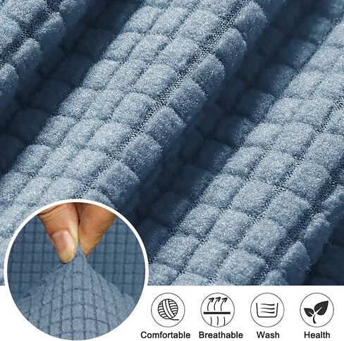 أغطية كراسي غرفة الطعام القابلة للتمدد من Eco-Ancheng، غطاء كرسي خلفي منحني من قماش الجاكار، غطاء كرسي بذراعين، غطاء كرسي مكتب، غطاء Sliopcover حديث منحني للذراعين الخلفي، واقي كرسي لغرفة المعيشة in Kuwait