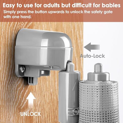 (غير قابلة للسحب) بوابة أطفال قابلة للتعديل بعرض 0-60 بوصة، بوابة أطفال شبكية مع قفل أمان، قابلة للطي لتوفير المساحة، بوابة شبكية محمولة قابلة للطي للكلاب بوابة أطفال للسلالم وبوابة داخلية وخارجية (أسود) in Kuwait