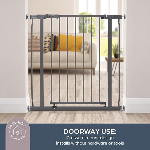 بوابة أمان الأطفال Dreambaby Ava - بوابة أمان مثبتة بالضغط - تناسب الفتح من 29.5 إلى 33 بوصة عرضًا و30 طولًا - مع ميزة آلية القفل المزدوج - رمادي - موديل G2096BB in Kuwait