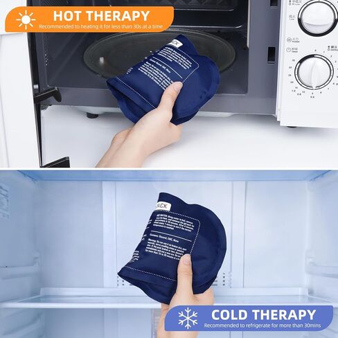 عبوات ثلج جل من Tutmyrea للإصابات قابلة لإعادة الاستخدام، عبوتان من عبوات ساخنة وباردة قابلة لإعادة الاستخدام، ضغط للركبة والرقبة والمعصم والكاحل، حزمة ثلج ناعمة للإصابات، وتخفيف الألم، وإعادة التأهيل، والعلاج المرن in Kuwait