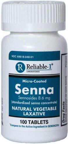 Reliable-1 Laboratories Senna Laxatives Natural Laxatives for Constipation Relief | Gentle Constipation Relief for Adults| Senna Tablets 8.6mg, 100 Count in Kuwait