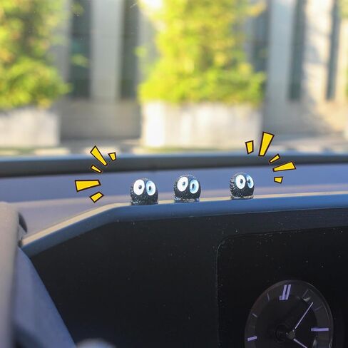 Refintural 20 Pcs Cute Soot Sprites Car Rearview Mirror Accessories - Funny Dashboard Decor for Cute Car Ornament Gifts and Interior Decors in Kuwait