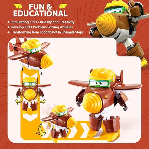 Super Wings -Transforming Todd Toy Figure | Plane | Bot | 5" Scale in Kuwait