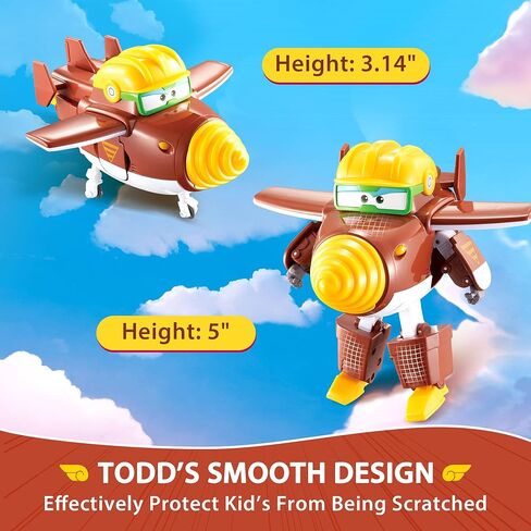 Super Wings -Transforming Todd Toy Figure | Plane | Bot | 5" Scale in Kuwait