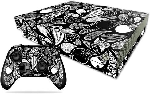 MightySkins Skin Compatible With Microsoft Xbox One X - Abstract Black | Protective, Durable, and Unique Vinyl Decal wrap cover | Easy To Apply, Remove, and Change Styles | Made in the USA in Saudi Arabia