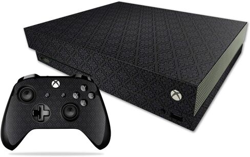 MightySkins Skin Compatible With Microsoft Xbox One X - Abstract Black | Protective, Durable, and Unique Vinyl Decal wrap cover | Easy To Apply, Remove, and Change Styles | Made in the USA in Saudi Arabia