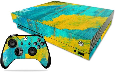MightySkins Skin Compatible With Microsoft Xbox One X - Abstract Black | Protective, Durable, and Unique Vinyl Decal wrap cover | Easy To Apply, Remove, and Change Styles | Made in the USA in Saudi Arabia
