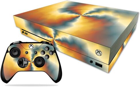 MightySkins Skin Compatible With Microsoft Xbox One X - Abstract Black | Protective, Durable, and Unique Vinyl Decal wrap cover | Easy To Apply, Remove, and Change Styles | Made in the USA in Saudi Arabia