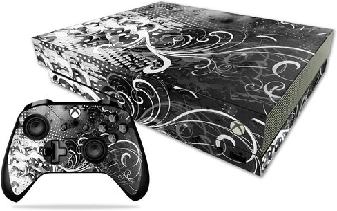 MightySkins Skin Compatible With Microsoft Xbox One X - Abstract Black | Protective, Durable, and Unique Vinyl Decal wrap cover | Easy To Apply, Remove, and Change Styles | Made in the USA in Saudi Arabia