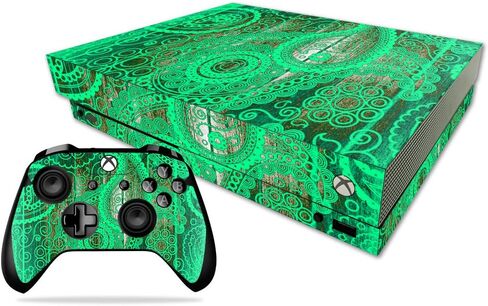MightySkins Skin Compatible With Microsoft Xbox One X - Abstract Black | Protective, Durable, and Unique Vinyl Decal wrap cover | Easy To Apply, Remove, and Change Styles | Made in the USA in Saudi Arabia