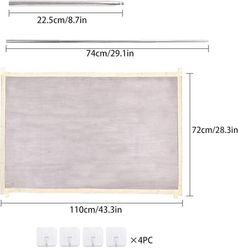 بوابة سحرية للكلاب، بوابة شبكية لحماية الحيوانات الاليفة، سياج امان محمول قابل للطي للحيوانات الاليفة، بوابات امان للاطفال تثبت في اي مكان لمدخل القاعة والسلالم in Kuwait