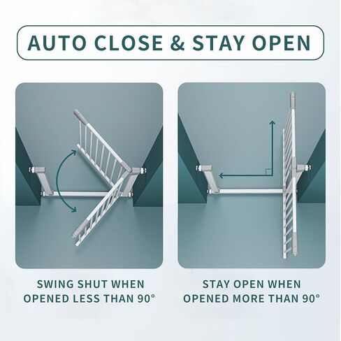 بوابة اطفال للسلالم بعرض 27.3 انش الى 46.5 انش، بوابة اطفال عريضة للغاية تثبت بالضغط تلقائيا للمداخل، بوابة للكلاب بطول 30.5 انش مع باب، تتضمن 3 وصلات (2.75 انش، 5.5 انش، 8.25 انش) in Kuwait