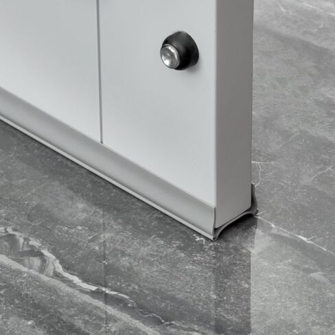 شريط إغلاق مفصل الباب - واقي مسودة الباب لأسفل الأبواب، شرائط عازلة للصوت والرياح قابلة للتعديل - تستخدم لمنع الهواء البارد والضوضاء والصوت والغبار والضوء والدخان والرائحة (بني) in Kuwait