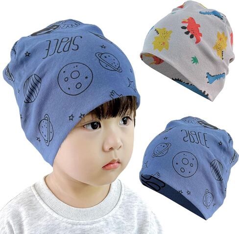 QIWENJUN قبعة أطفال للأولاد قبعات أطفال مترهلة للربيع على شكل جمجمة قبعات للأطفال الرضع بيني للأطفال من 6 متر إلى 3 طن in Kuwait