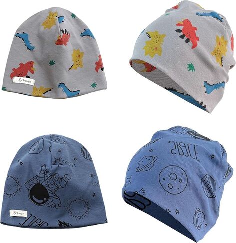 QIWENJUN قبعة أطفال للأولاد قبعات أطفال مترهلة للربيع على شكل جمجمة قبعات للأطفال الرضع بيني للأطفال من 6 متر إلى 3 طن in Kuwait