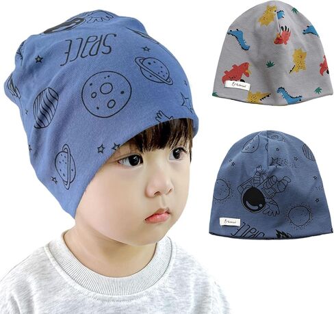 QIWENJUN قبعة أطفال للأولاد قبعات أطفال مترهلة للربيع على شكل جمجمة قبعات للأطفال الرضع بيني للأطفال من 6 متر إلى 3 طن in Kuwait