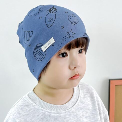 QIWENJUN قبعة أطفال للأولاد قبعات أطفال مترهلة للربيع على شكل جمجمة قبعات للأطفال الرضع بيني للأطفال من 6 متر إلى 3 طن in Kuwait