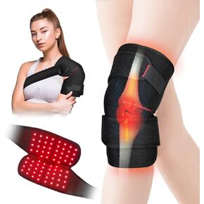 VESCAZME Red Light Therapy for Knee Pain Relief, 660nm&850nm LED Infrared Light Therapy Pad for Knee Elbow Shoulder Pain Relief, Wearable Wrap Belt with 6 Therapy Modes & Pulse & Timer in Kuwait