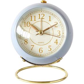 SHISEDECO Small Table Clocks, Classic Non-Ticking Tabletop Alarm Clock with Backlight, Battery Operated Desk Astronaut Clock with HD Glass for Living Room Bedroom Bedside Indoor Decor (Black) in Kuwait