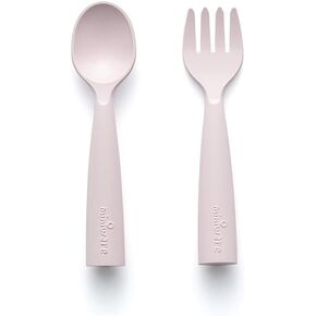 Miniware My First Cutlery Set with Training Spoon and Fork for Baby Toddler Kids – Promotes Self Feeding | Modern and Durable Design | Dishwasher Safe (Vanilla) in Kuwait