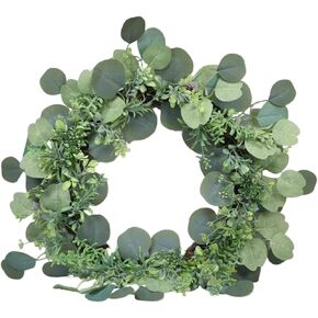 12" Mixed Eucalyptus Wreath Traditional and Symbolic Greenery Arrangement for Wedding Decor Front Door Wall Window Farmhouse Christmas Festival Porch Patio Garden Decor in Kuwait