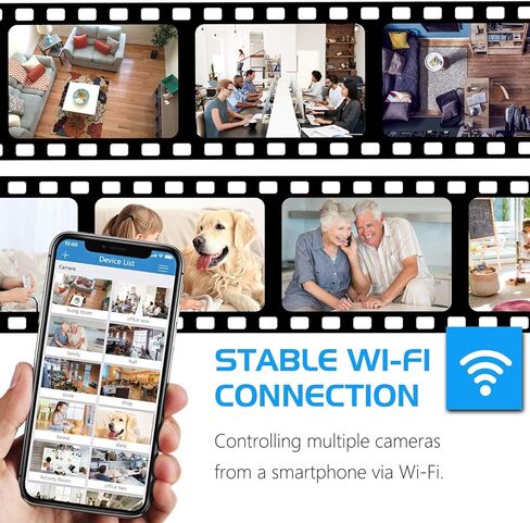 كاميرا مراقبة Syeh كاميرا WiFi للحيوانات الأليفة كاميرا IP لاسلكية داخلية 1536P كاملة BlackP in Kuwait