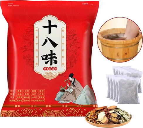 30pcs Mugwort Herb Body Detox Foot Soaks, Lymphatic Drainage Ginger Pedicure Foot Soak,Herbal Care Foot Bath Bag Spa Remove Dampness and Cold Relieve Stress 足浴泡脚药包 in Saudi Arabia