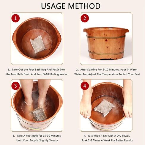 30pcs Mugwort Herb Body Detox Foot Soaks, Lymphatic Drainage Ginger Pedicure Foot Soak,Herbal Care Foot Bath Bag Spa Remove Dampness and Cold Relieve Stress 足浴泡脚药包 in Saudi Arabia