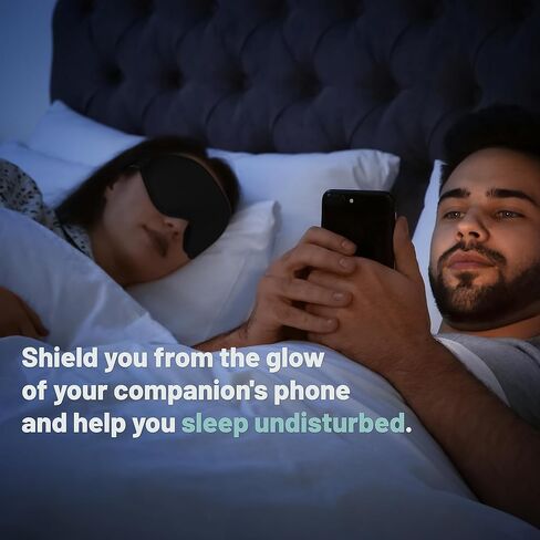 Ultra-Comfort Sleep Mask for Men and Women - 3D Deep Contoured Eye Mask with Adjustable Strap - Ideal for Sleeping, Yoga, and Traveling - Superior Light Blocking Blindfold(Black) in Kuwait