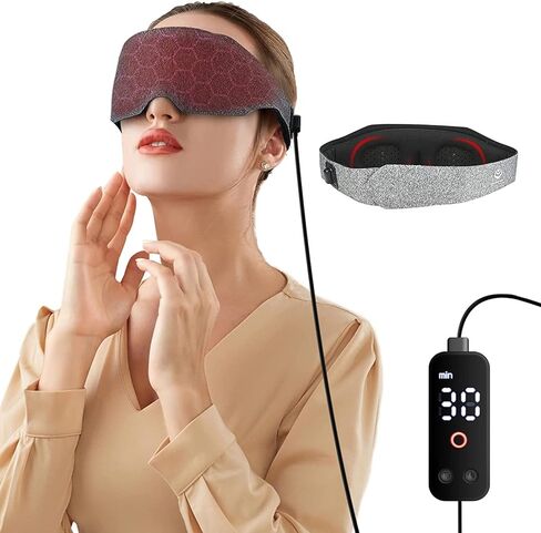 قناع العين الساخن اللاسلكي من GRAPHENE TIMES، قناع العين الجاف اللاسلكي، وسادة تسخين العين من النوع C، ضغط محمول دافئ للعين مع بطارية 720 مللي أمبير في الساعة لتخفيف العيون الجافة، النمط in Kuwait