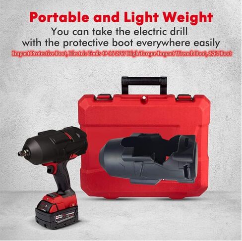 49-16-2767 حذاء مفتاح ربط عالي عزم الدوران لميلووكي M18 فيول 1/2 وحذاء ميلووكي الواقي 2767-20 و2863-20، أسود in Kuwait