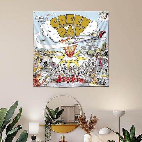 لافتة علم "Dookie" من نسيج MOOR الأخضر (4x4أقدام، 150 بولي، طباعة عالية الدقة) لافتة ديكور المرآب كهف الرجل in Kuwait