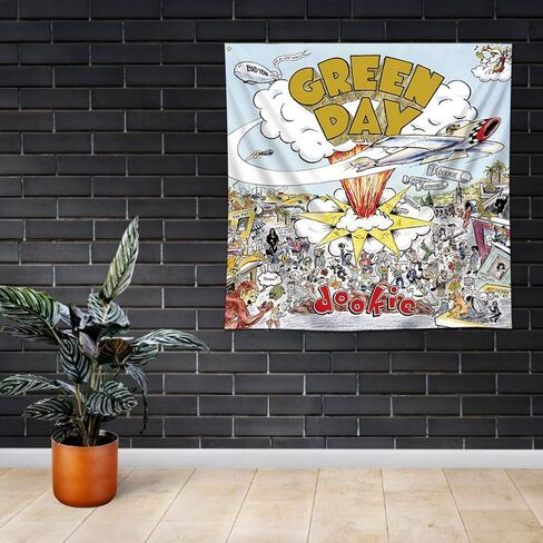 لافتة علم "Dookie" من نسيج MOOR الأخضر (4x4أقدام، 150 بولي، طباعة عالية الدقة) لافتة ديكور المرآب كهف الرجل in Kuwait