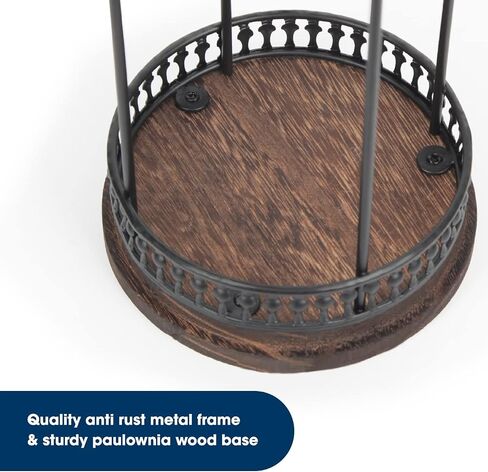 J JACKCUBE DESIGN Decorative Lanterns for LED Flameless Candle, Wooden Vintage Farmhouse Hanging Tabletop Candle Holder for Wedding Party Outdoor Indoor Decoration -MK1010A in Saudi Arabia